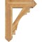 Ekena Millwork Merced Arts and Crafts Rough Sawn Bracket w/ Offset Brace, Western Red Cedar, 8"W x 26"D x 34"H BKT0806X26X34MRC03RWR - alternate 3
